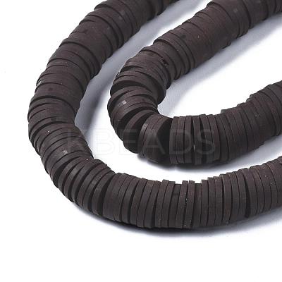 Flat Round Handmade Polymer Clay Beads CLAY-R067-10mm-38-1
