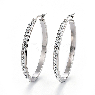 304 Stainless Steel Hoop Earrings EJEW-L232-037A-01P-1
