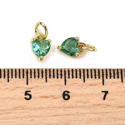 Brass Micro Pave Cubic Zirconia Charms KK-P192-08-G14-1