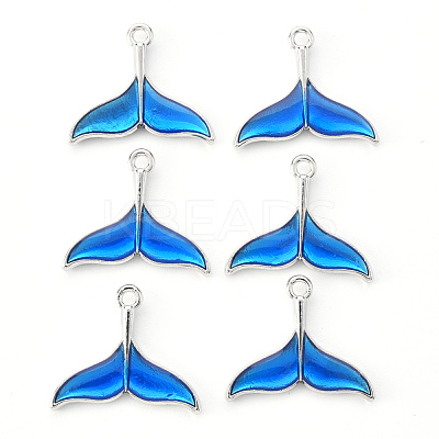Platinum Alloy Enamel Pendants ENAM-R136-32-1