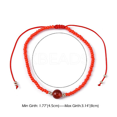 Nylon Thread Braided Beads Bracelets BJEW-JB04346-06-1