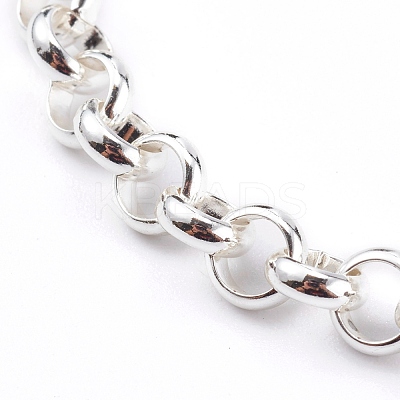 Women's 304 Stainless Steel Rolo Chain Bracelets BJEW-JB05996-01-1