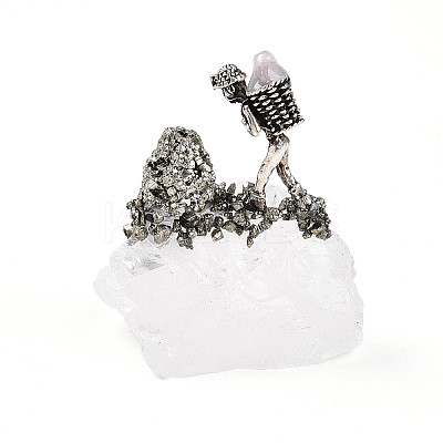 Natural Quartz Crystal Cluster Base Sculpture G-N347-03E-1