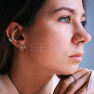 925 Sterling Silver Cuff Earrings JE1065B-1