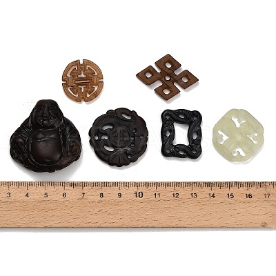 Natural Xiuyan Jade Findings Kits GG-CBA04B0-01-1
