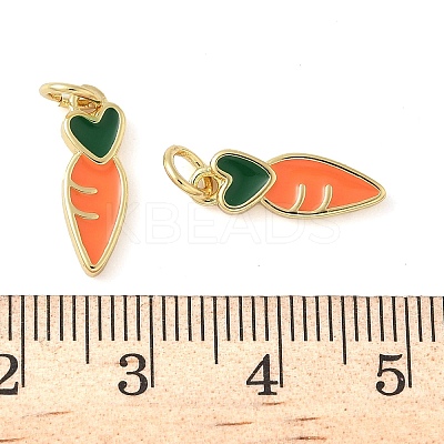 Brass Enamel Pendants KK-C110-23A-G-1