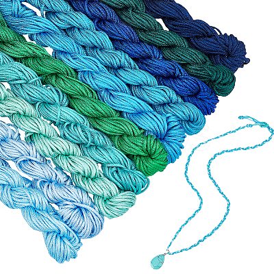 10 Bundles 10 Colors Nylon Braided Cord NWIR-PH0002-06B-02-1