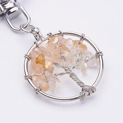 Natural Citrine Keychain KEYC-P032-C02-1