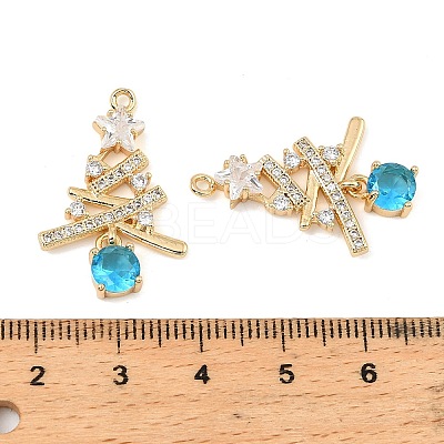 Brass Micro Pave Cubic Zirconia Pendants KK-C155-18G-03-1
