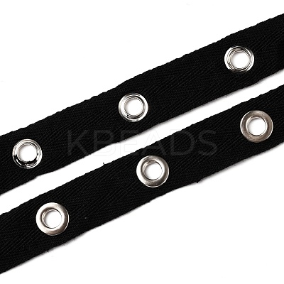 Cotton Ribbons with Eyelet Rings OCOR-WH0073-74-1