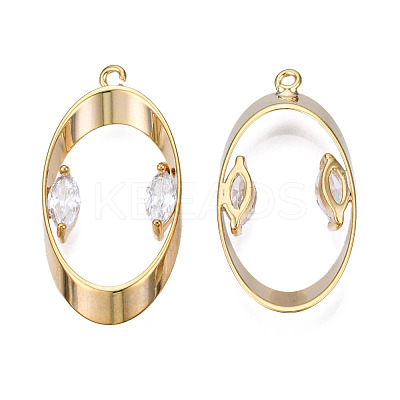 Brass Rhinestone Pendants KK-N216-412-1