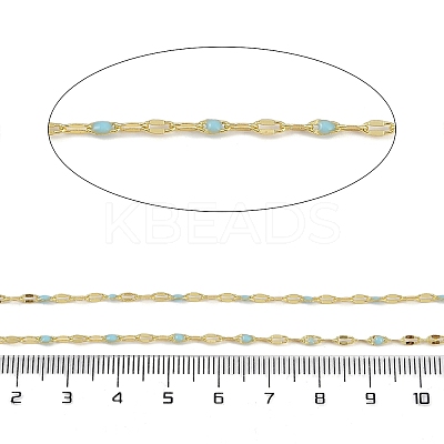 Rack Plating Brass Dapped Chains AJEW-Q153-02G-16-1