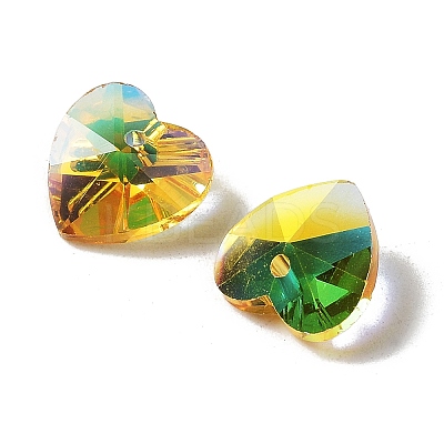 Electroplate Glass Charms GGLA-Z002-02I-1