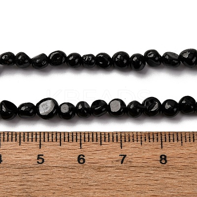 Natural Black Tourmaline Beads Strands G-I389-A30-A-1