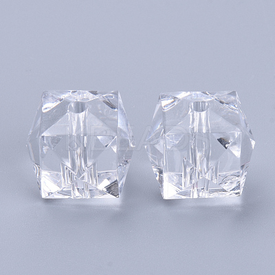 Transparent Acrylic Beads X-TACR-Q259-6mm-V01-1