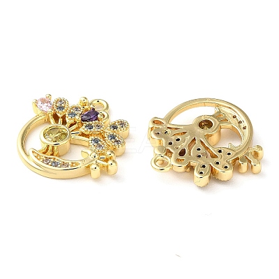 Brass Micro Pave Cubic Zirconia Pendants KK-F862-04G-1