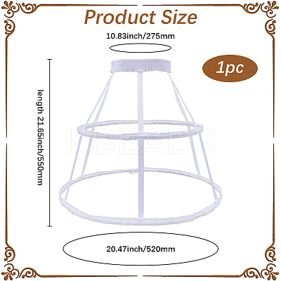 Polyester & Steel 2 Hoops Petticoat DIY-WH20032-152B-1