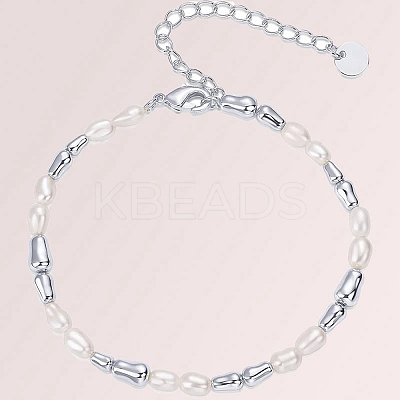 Oval Brass Beaded Bracelets for Women FS-WG887E1-02-1