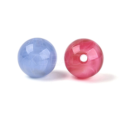 Two Tone Opaque Acrylic Beads OACR-Q205-05B-1
