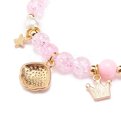 Acrylic Imitation Pearl Stretch Bracelet BJEW-JB08448-04-1