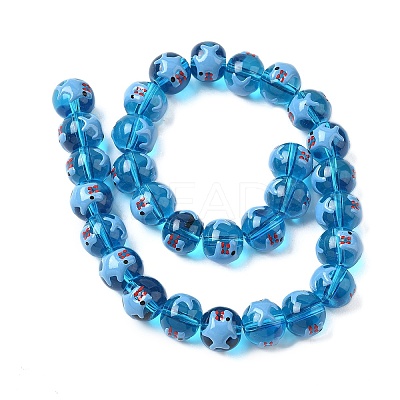 Ocean Theme Handmade Glass Enamel Beads LAMP-D304-02D-1