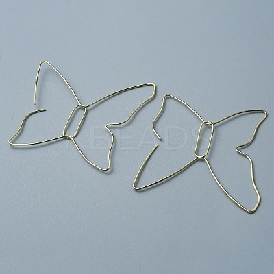 Special Iron Hollow Out Butterfly Dangle Earrings EJEW-WH0011-18G-1