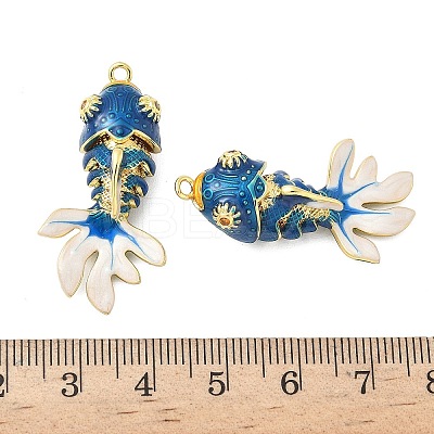 Brass Micro Pave Cubic Zirconia Enamel Pendants KK-G539-01G-04-1