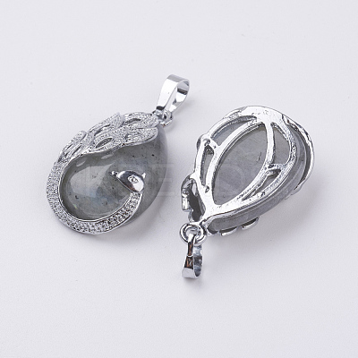 Natural Labradorite Pendants G-E442-04S-1