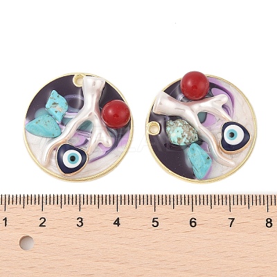 Rack Plating Alloy Enamel Pendants FIND-Z062-01G-05-1