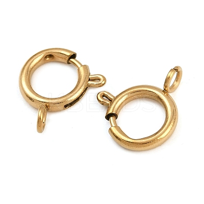 304 Stainless Steel Spring Ring Clasps STAS-B095-05E-G-1