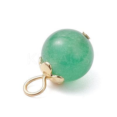 21Pcs 21 Styles Natural & Synthetic Mixed Gemstone Round Charms PALLOY-JF04619-01-1
