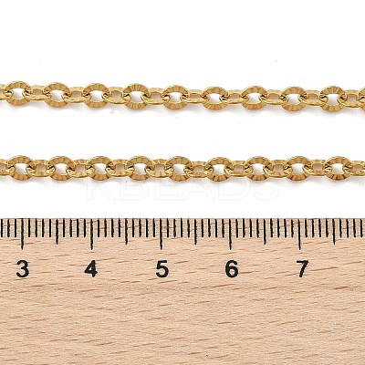 304 Stainless Steel Boston Link Chain Necklace BJEW-B072-05G-1