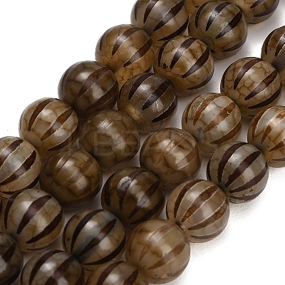 Tibetan Style dZi Beads Strands GG-CBA4812-B09-10MM-1