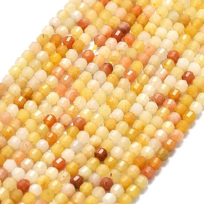 Natural Golden Silk Jade Beads Strands G-A260-A27-01-1