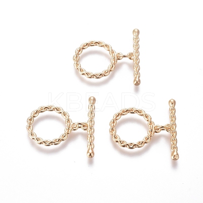Brass Toggle Clasps KK-G381-07G-1