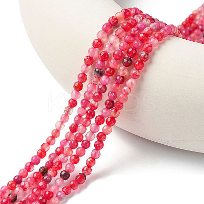 Natural Crackle Agate Bead Strands G-R344-4mm-55-1