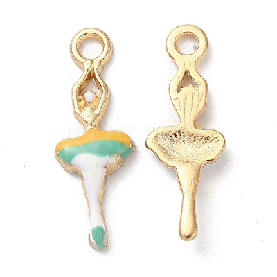 Rack Plating Alloy Enamel Pendant ENAM-Q449-02LG-01-1