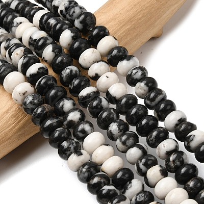 Natural Zebra Jasper Beads Strands G-A280-A22-02-1
