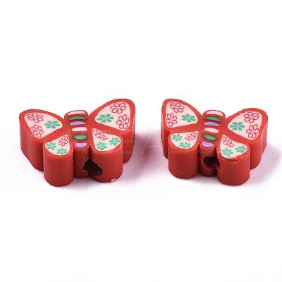 Handmade Polymer Clay Butterfly Beads CLAY-Q211-03-1