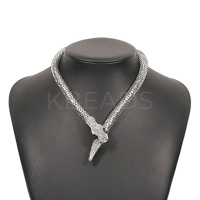 Alloy Popcorn Chain Necklaces LS-NJEW-Z020-01A-P-1