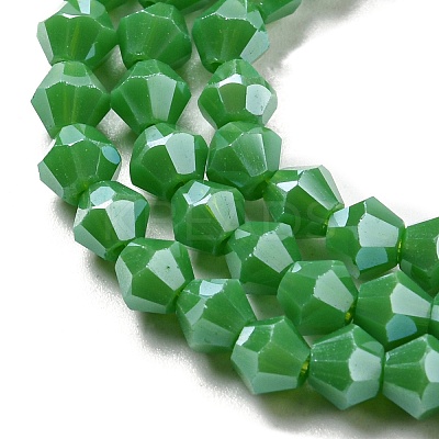 Opaque Solid Color Electroplate Glass Beads Strands GLAA-F029-P4mm-C08-1