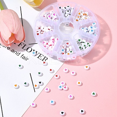 320Pcs 8 Colors Opaque Acrylic Beads FIND-FS0002-84-1