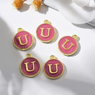 Golden Plated Alloy Enamel Charms ENAM-S118-08U-1