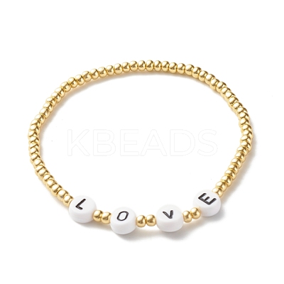 Handmade Polymer Clay Heishi Beads Stretch Bracelets Set BJEW-JB07406-03-1