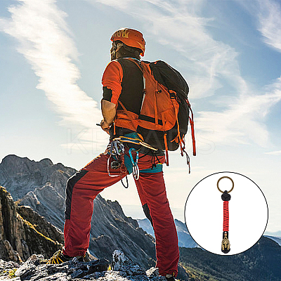 2Pcs 2 Colors Handmade Spartan Nylon Parachute Cord Keychain for Men KEYC-DR0001-13-1