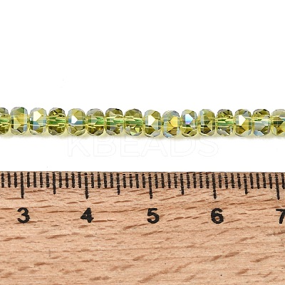 Electroplate Glass Beads Strands GLAA-Q105-03-02-1