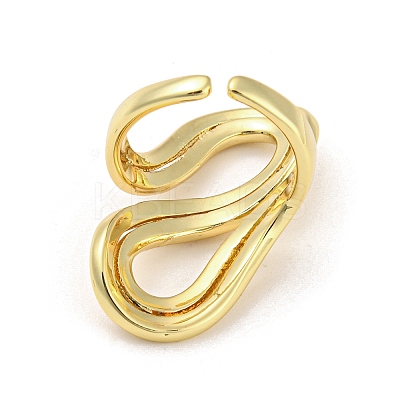 Brass Wrapped Open Cuff Rings RJEW-I100-01G-1