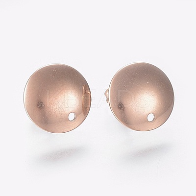 Ion Plating(IP) 304 Stainless Steel Stud Earring Findings STAS-K184-03-01RG-1