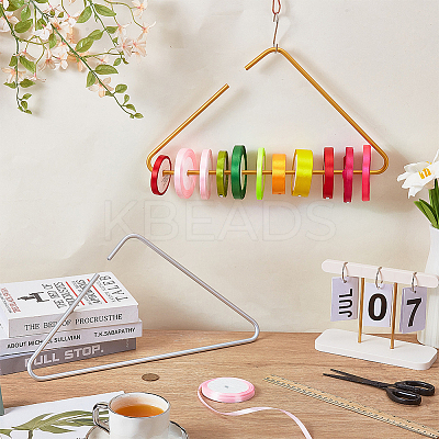 2Pcs 2 Colors Aluminum Alloy Clothing Hanger AJEW-FG0005-15-1