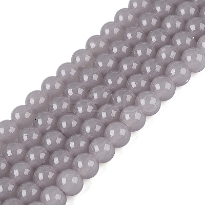 Imitation Jade Glass Beads Strands GLAA-T032-J6mm-10-1